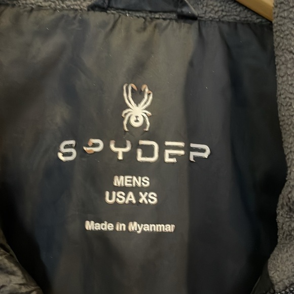 Men’s black nylon jacket with charcoal grey accent. Great condition. - Picture 3 of 6